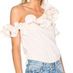 Petersyn Arabella Roseseer Ruffle One Shoulder Top Pink Photo 13