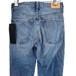 Edwin Flare Jeans Blue Distressed Chrissy Wide Flare Bootcut Womens Size 24 New Photo 4