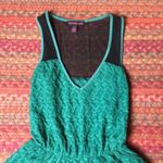 Material Girl TEAL FIT N FLARE DRESS W/ MESH INSERT Photo 0