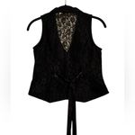 California Concepts 90s Vest Black Lace Tie Back Steampunk Goth Grunge Size XS Photo 5