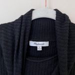 Madewell Merino Wool Alpaca Blend Ribbed Bell Sleeve Turtleneck Sweater Black Photo 4