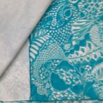 Island Republic Womens 100% Cotton Wrap Lined Skirt Size 12 Turquoise & White Photo 5