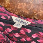 Lucky Brand  Pink Black Printed Sleeveless Sheer Mini Dress Women's Size XS Photo 3