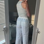 Athleta White Linen Pants Photo 10