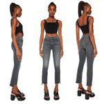 💕MOTHER💕 The Insider Crop Step Fray Jeans ~ Save Your Soul 33 NWT Black Photo 2