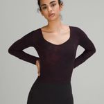 Lululemon align long sleeve shirt NWT size 4 color in diamond dye cassis black Photo 0