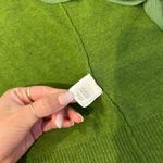 Gilly Hicks  Y2K VTG Ruffle Cardigan Womens Size M Green Preppy Logo Cute Photo 5