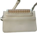 Madison West  Jolene Woven Straw Shoulder Bag Purse White‎ Beige Coastal Coquette Photo 4