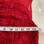Anthropologie Thistlepearl red floral lace mini dress size 4 Photo 6