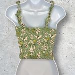 Aerie Floral Scrunch Strap Tank Top Small Photo 1