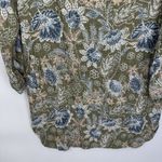 RipSkirt Dress Womens XS Green Floral Long Sleeve 100% Cotton Pockets Photo 3