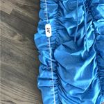 Hello Molly  blue floral ruched bodycon off the shoulder mini dress Photo 1