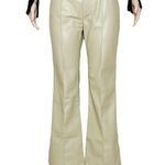 NANUSHKA Zoey Vegan Leather Cropped Flare Trousers, Pebble, Large Photo 8