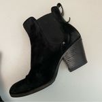 Rag and Bone  Boots Devon Booties Ankle Pull On Stacked Heels Suede Burnished Black Photo 7