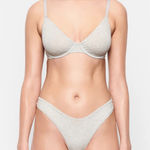 SKIMS  Cotton Jersey T-Shirt Underwire Bra‎ Light Heather Grey Size 34C Photo 0