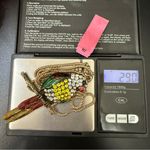 Betsey Johnson Gold-tone Enameled Bejeweled Rhinestones Parrot 30” Necklace Photo 10