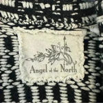 Anthropologie Angel of the North Roenne Cardigan Vest Black White Knit Sz Medium Photo 7