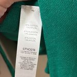 Chico's Chico’s easy wear green shimmery cardigan woman size 2 equivalent to a 12 Photo 3