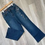 Vintage Flare Jeans rhinestone paisley mid Photo 0