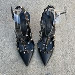 Valentino Garavani Valentino Rockstud Noir ankle strap pointy toe sandal size IT 35.5 US 5.5 Photo 15