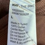 Wat. The Brand Brown Crew Neck Oversized Long Sleeve Pullover Sweater Top Size L Size L Photo 3