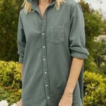 Frank & Eileen  Mary Dress Medium Thyme Green NEW Button Down Shirt Classic Photo 0