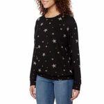 Buffalo David Bitton  black crew neck sweater with stars, size M Photo 2
