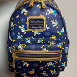 Lounge Fly Disney Parks  Mini Backpack 50th Anniversary Navy Blue Gold NWT Photo 0