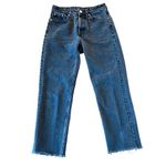 ZARA  high rise straight crop raw hem jeans size 4 Photo 1