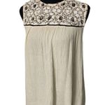 ZARA #156  cream loose beaded sleeveless top Photo 0