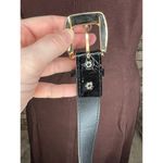 belt vegan leather goldtone buckle 1990s Black Photo 8