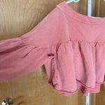 Blue B Collection Coral Orange Peasant Top Womens Size L Cropped Pink Size L Photo 3