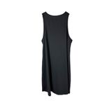 Theory  Rib-Neck Sleeveless Mini Tank Dress Black Interlock Knit Large Photo 1