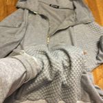 BTFBM Gray Textured Quarter Zip Long Sleeve Pullover Sweatshirt Womens Large Photo 8