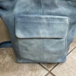Latico Bianca Distressed Blue Leather Hobo Shoulder Bag Purse with Front Pocket Photo 1