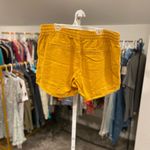 Old Navy Golden Mustard Yellow Linen Tie Waist Slouchy Shorts Photo 3