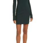 Diane Von Furstenberg Forest Green Black Two-Tone Crewneck Bodycon Knit Dress Photo 0