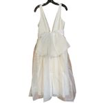Sachin + Babi  BHLDN Carmina Size 8 Ivory Bow Embellished Organza Midi Dress NWT Photo 5