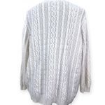 Lauren Ralph Lauren| 1X |Classic Cable Knit V Neck Sweater Pullover White Cotton Photo 2