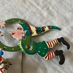 Rossy: Festive Christmas Holiday Elf & Rocking Horse Brooch Photo 2