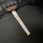 Free People  Black Front Button Stretch Denim Skirt Size 0 Photo 1