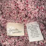 Vintage Favorite Sweater Boucle Cardigan L Pink Ribbon Tie Soft Babydoll Y2K Size L Photo 3