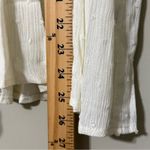 1.4.3. Story by Line Up  women’s small off white blouse v-neck ruched detail sheer Photo 2