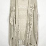 st. john's bay Kimono Womens 1X Open Knit Relaxed Western Boho Festival Hippie Photo 0
