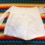 White High Rise Pleated Paperbag Shorts (Size S) Photo 3