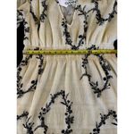 Ganni  NWT Women Sz 40 US 8 Yellow Black Milkmaid Dress Floral Coquette Party Photo 14