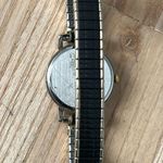 Seiko  Diamond Vintage Ladies Watch Black Dial Black Gold Stretch Bracelet Photo 10