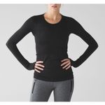 Lululemon  Swiftly Tech Long Sleeve Crew Neck Tee Shirt Top Black 8 Photo 0