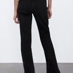 ZARA NWT Flared Bootcut Leg Slim Cut High Rise Full Length Jean 0 Black 3054 Photo 4