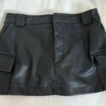 ZARA Leather Cargo Skirt Photo 0
